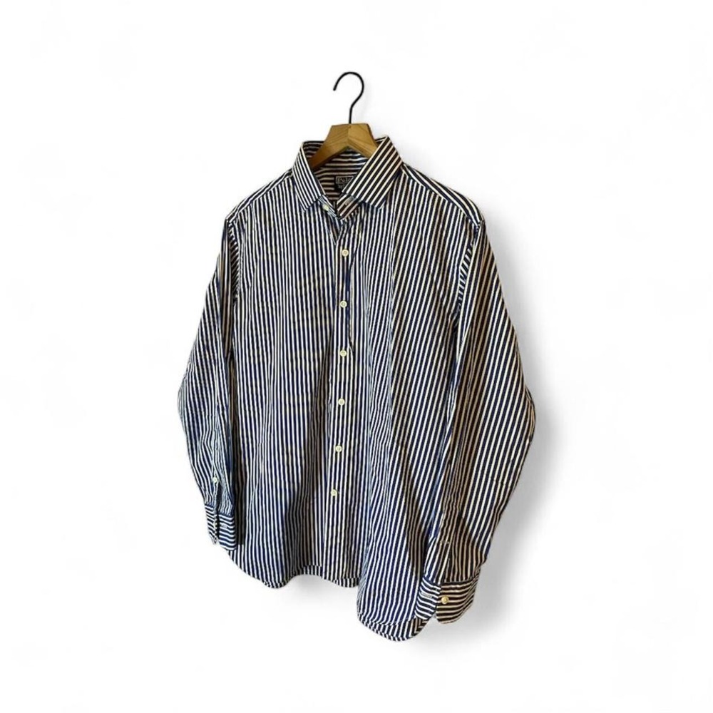 Polo Ralph Lauren White/Blue striped Shirt Regent Classic Fit